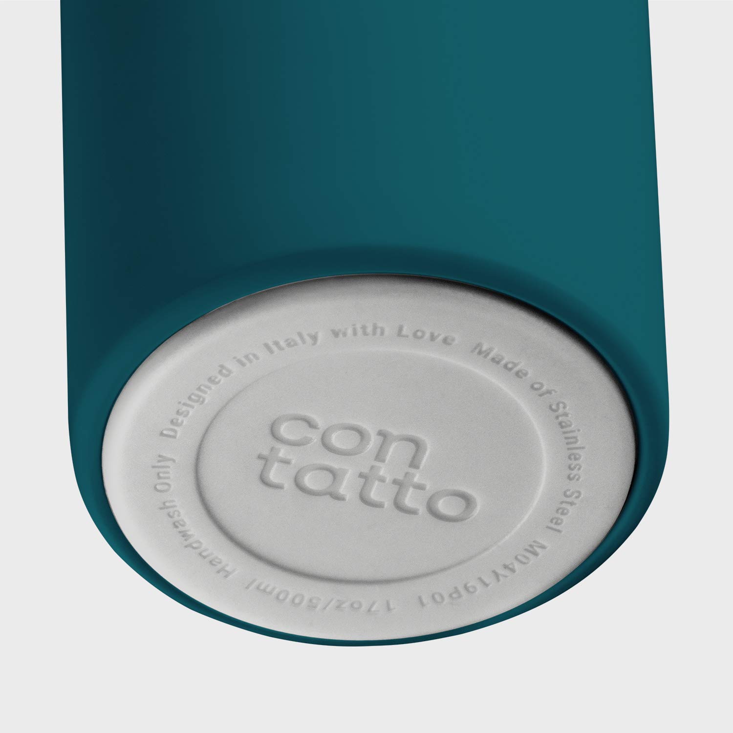 con-tatto Bottle Bottiglia termica con 3 Pareti in Acciaio e Rame - Bevande fredde per 25 ore e calde per 15 ore - Fascia e Tappo Sport Lid inclusi! (Santorini)