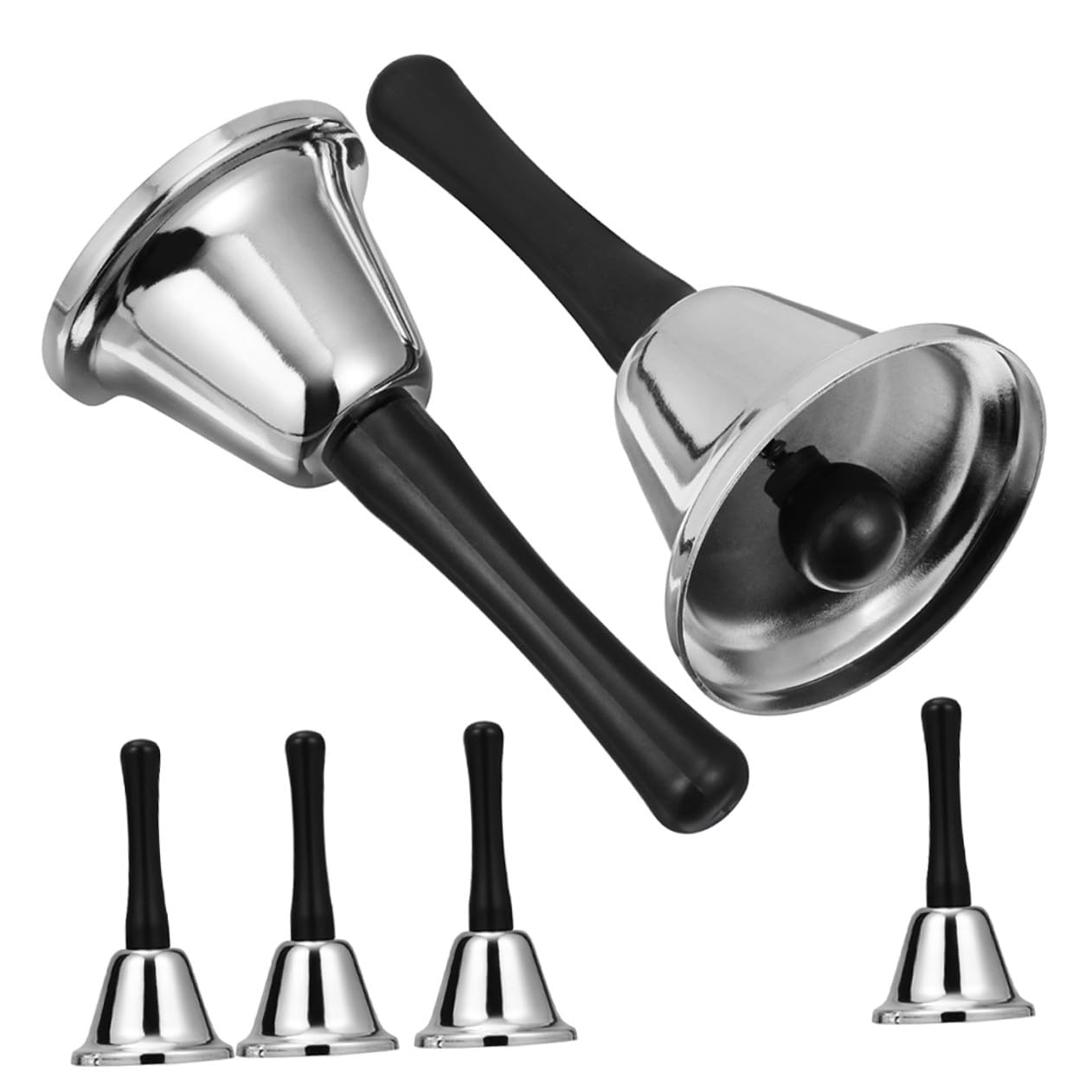 TOYANDONA 6pezzi Campane in Metallo Portatili Campanelli Natalizi Decorativi Campanelle da Tavolo per Feste e Occasioni Speciali
