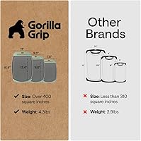 Vista 4 de Gorilla Grip - Tabla de cortar extragrande, mango de fácil agarre, surcos para jugos, antideslizante y gruesa. Apta para lavavajillas, no porosa
