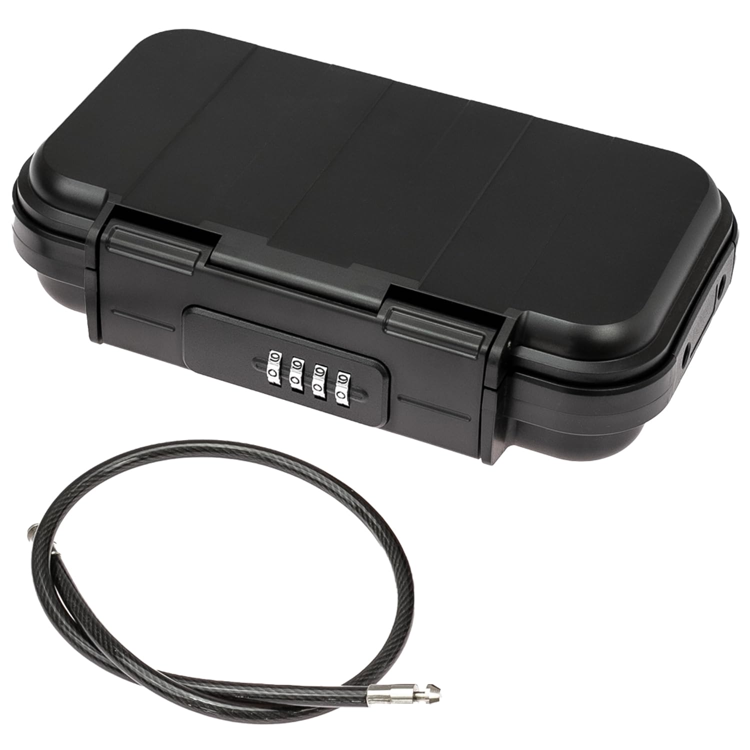 HMF 317-02 Caja Fuerte Portátil Con Cable De Seguridad – Cerradura De Combinación, 24x16.5x4.5cm, Ideal Para Viajes Y Documentos