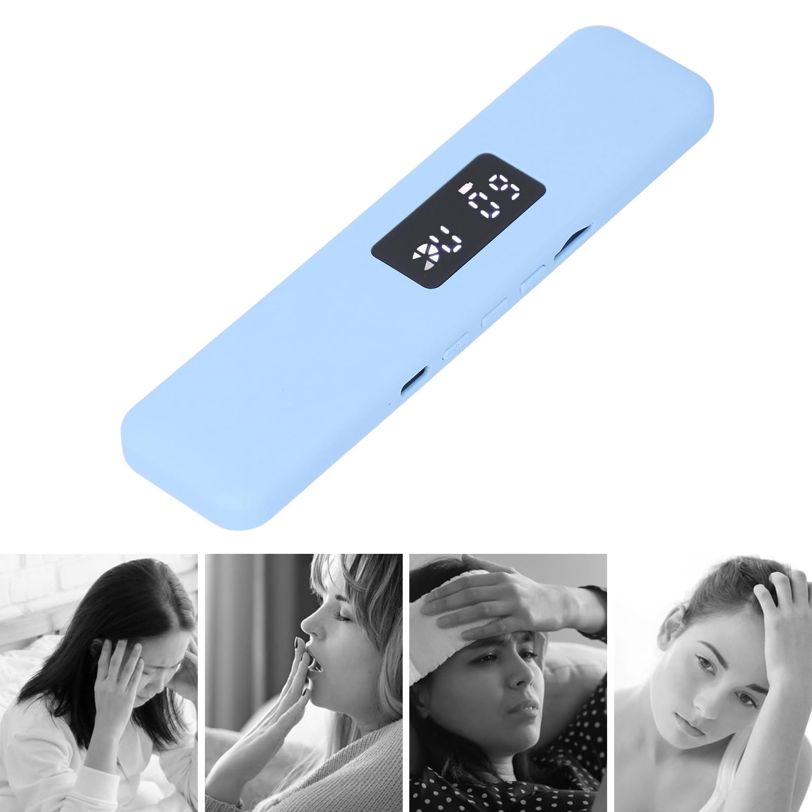 Altoparlante per Cuscino Stereo a Conduzione Ossea, Mini Cuffie Bluetooth 5.3 per Dormire con Display Digitale e Funzione Timer per Chi Dorme Sul Fianco, Sonno Profondo, (BLUE