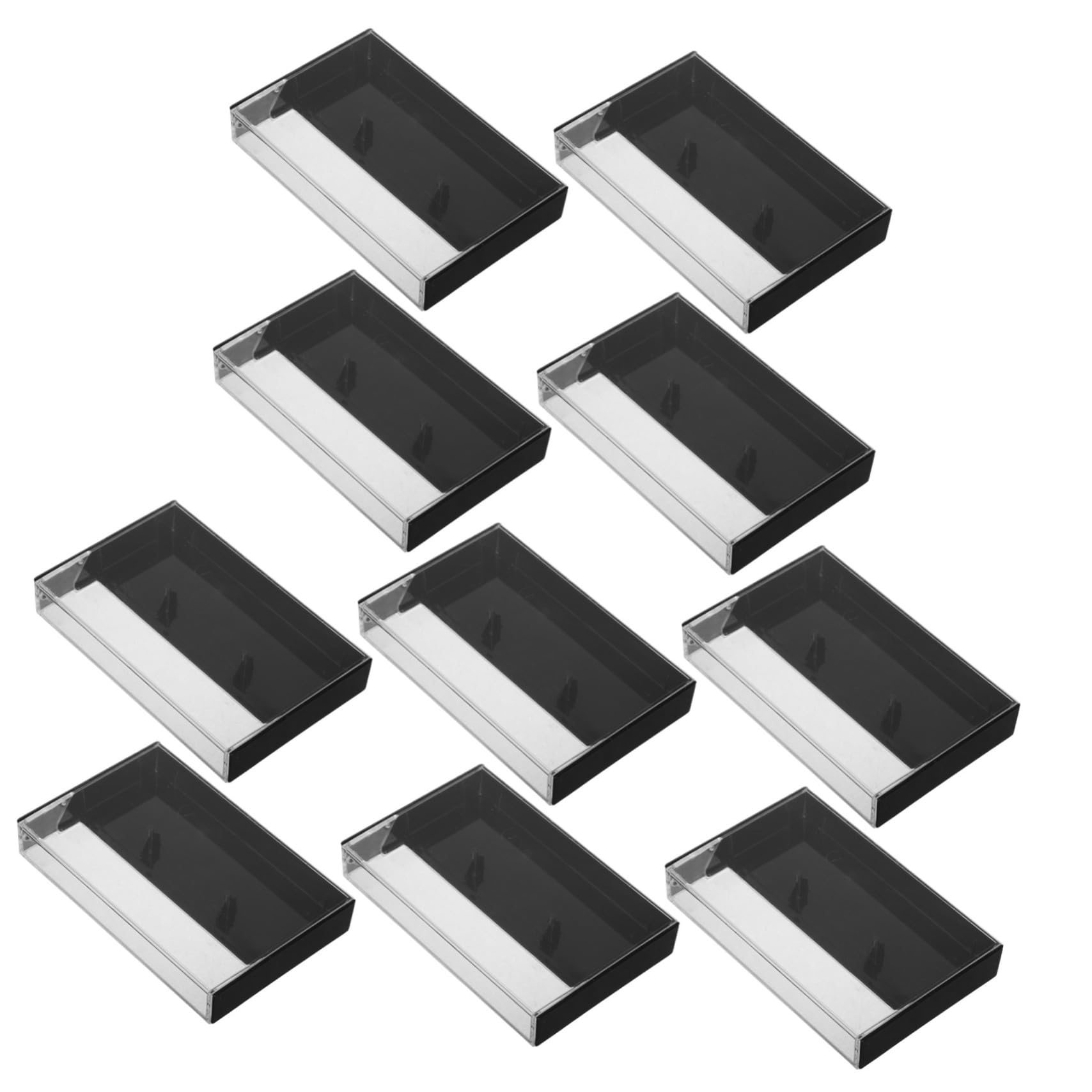 Cabilock 10pcs Clear Audio Cassette Tape Storage Case Edge Organizer for Cassette Tapes Accessories Personal Items Versatile Storage Elegant Design for Home Office