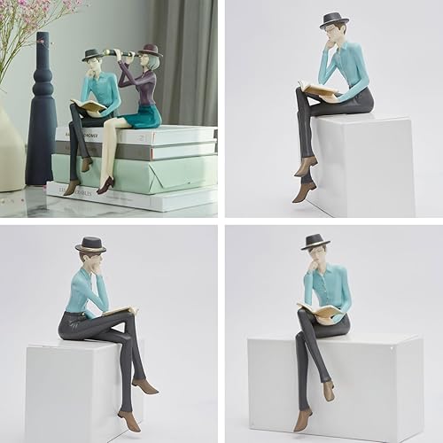 Miniatura 2 de HAUCOZE Estatua de hombre Estatua Decoración para el hogar Escultura Artes modernas Poliresina 9.4 pulgadas