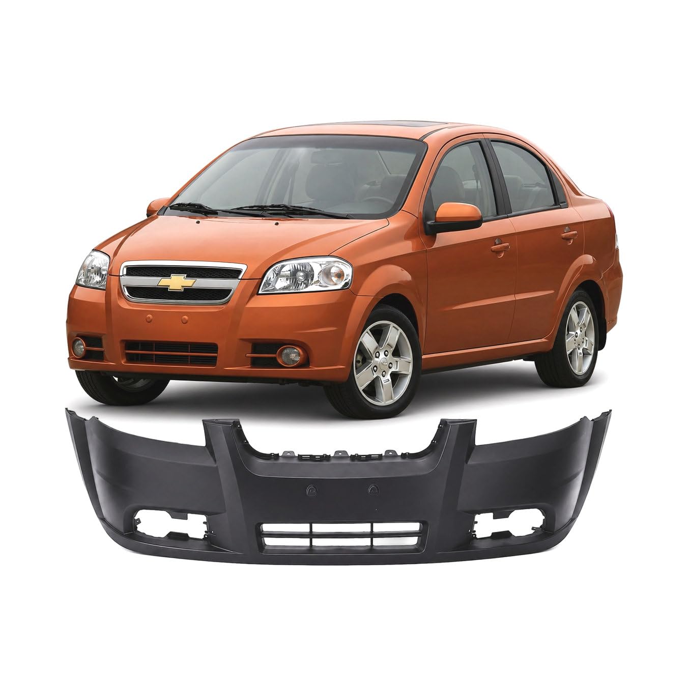 FitParts Compatible with Chevrolet Aveo 2007–2011 Front Bumper Cover