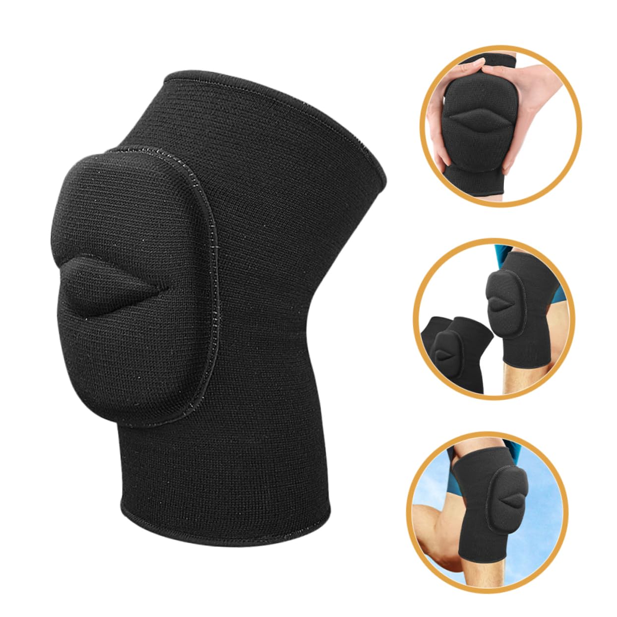 FOMIYES Yoga Knee Pad Patella for Running Workout Dance Sports Thick Eva Pad Comfortable Supportive