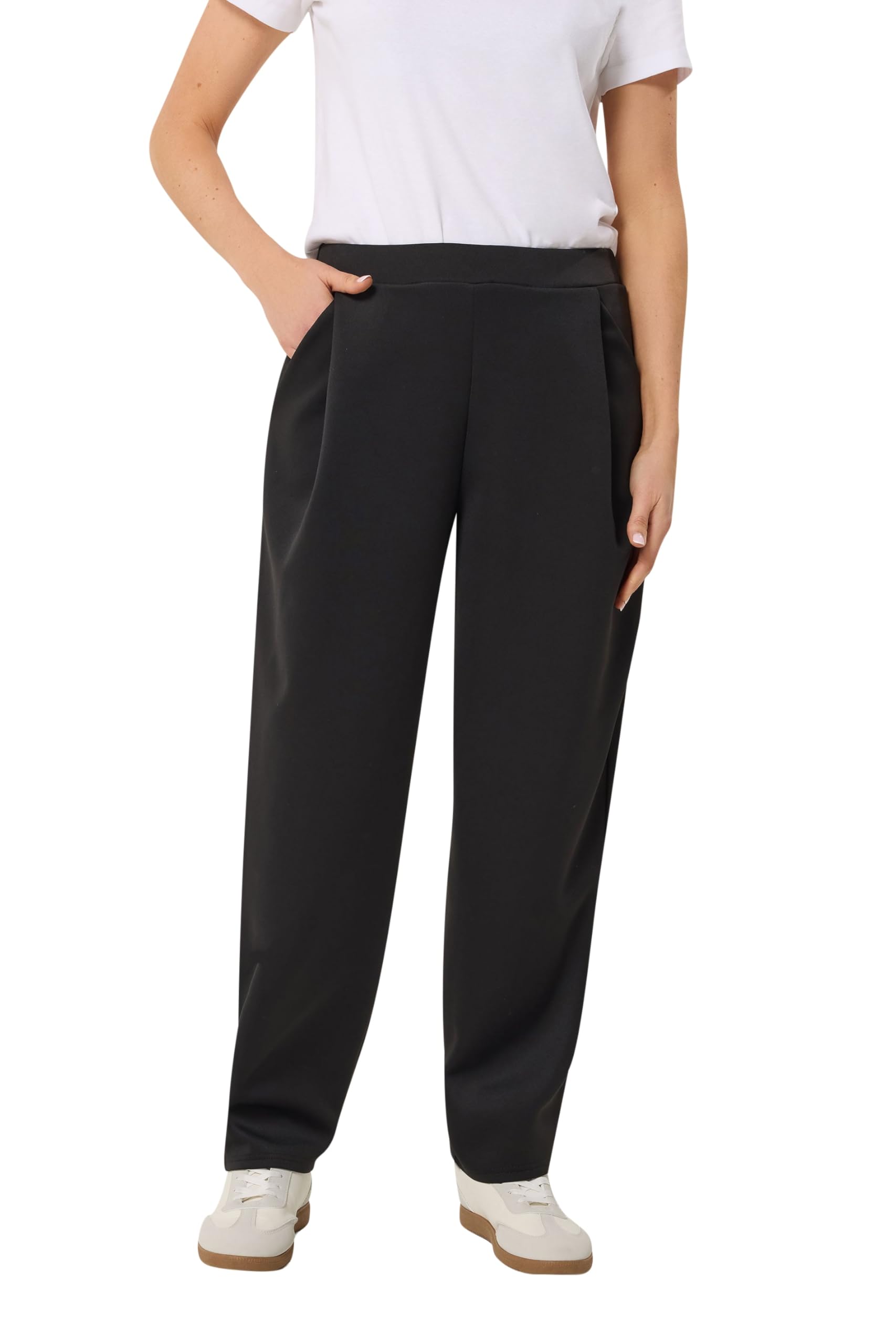 Lts Women's Black Tall Barrel Leg Trousers Size Long 22