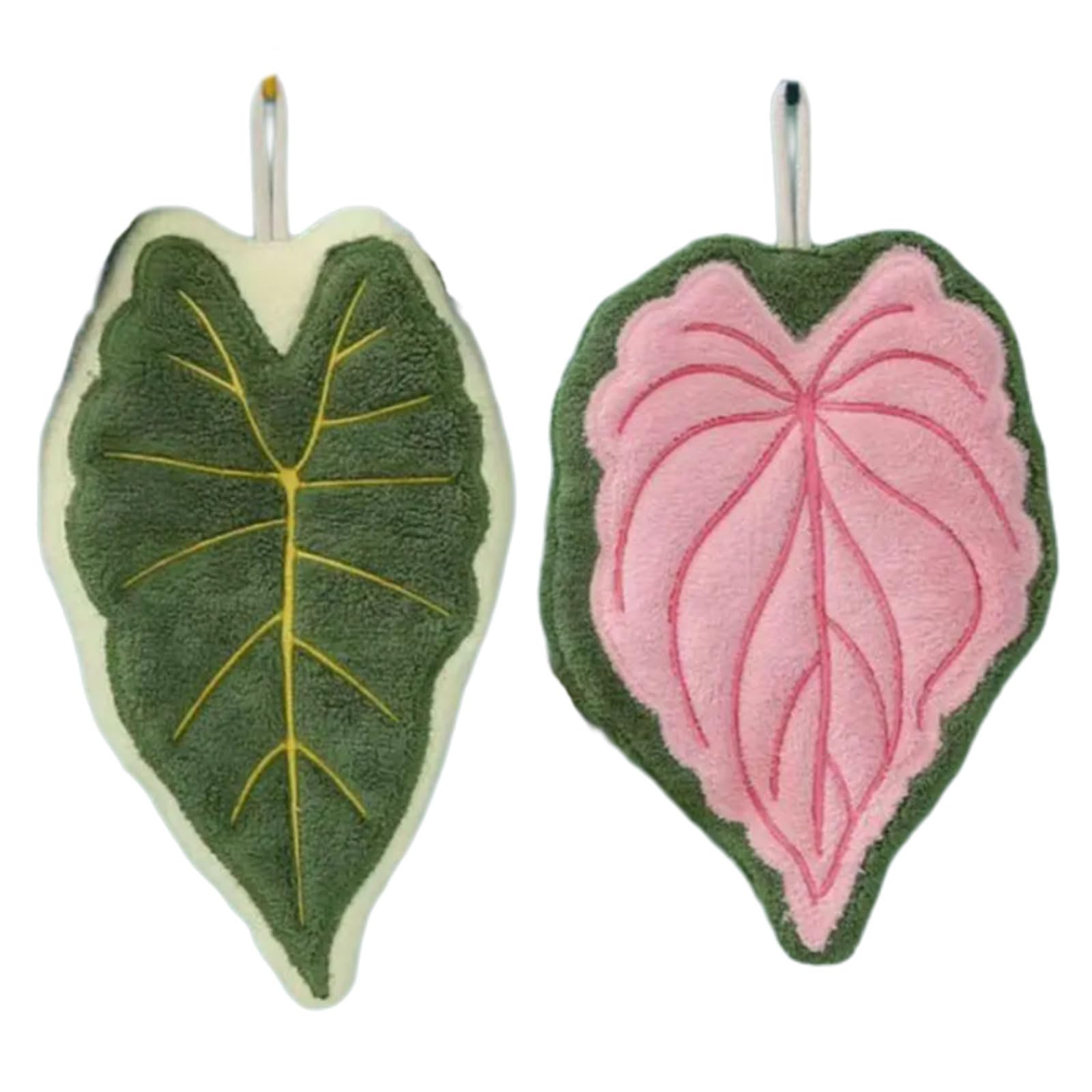 Qusinfc Absorbent Hand Towels for Bathroom Kitchen Caladium Print Quick Drying Caladium Hand Towel Absorbent