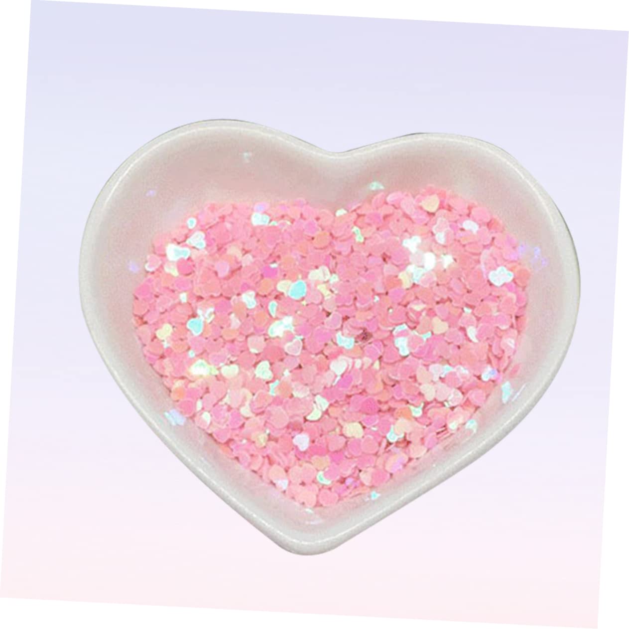 Beatifufu Nail Flakes for Nail Art 50g Heart Glitter Holographic Nail Sequins Long-Lasting Suitable for DIY Professional Use