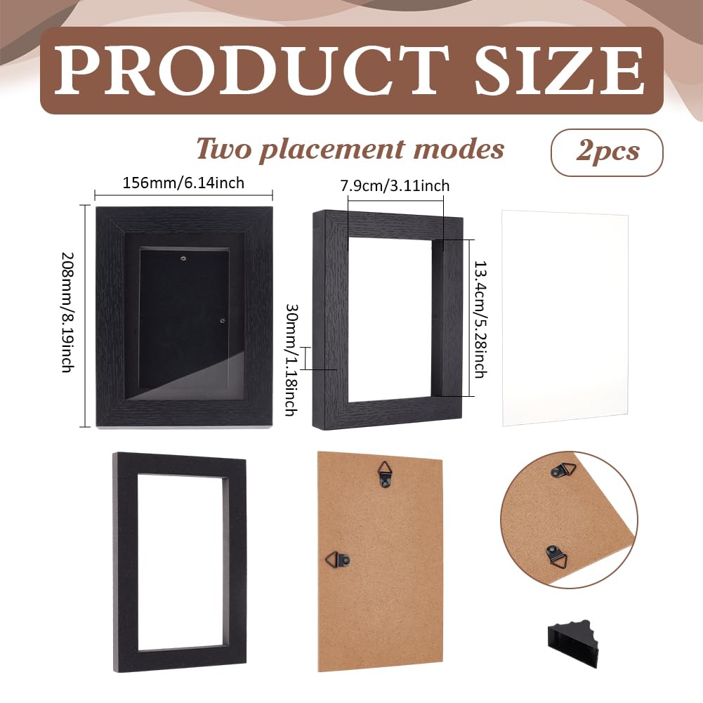 BENECREAT 2Pcs PSA Graded Card Display Frame, Black Trading Card Display Frame - Image 2