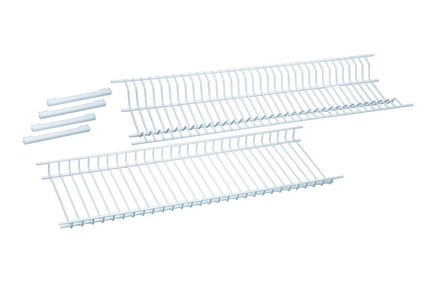 Sauvic Juego escurreplatos en Acero plastificado Blanco para armarios de 85 cm