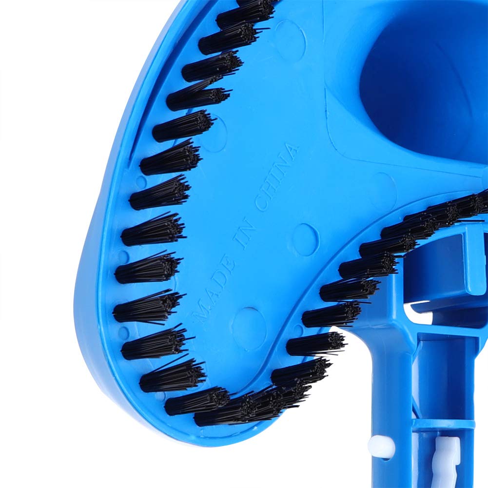 Brosse à Aspirer pour Piscine, Tête d'Aspiration Demi-Lune, Nettoyage Piscine Bleu