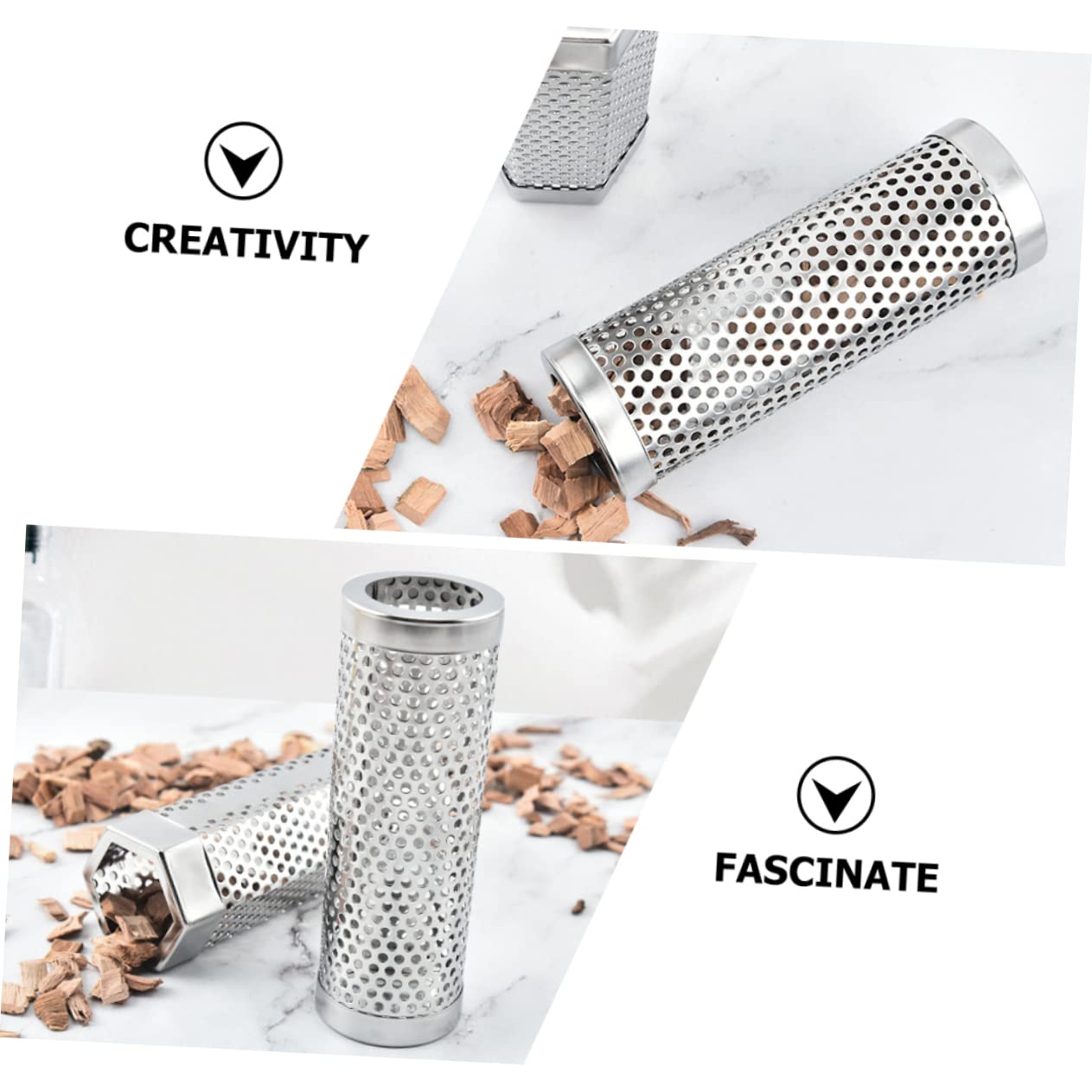 Mipcase 3pezzi Tubo per Affumicatura Acciaio Inossidabile Utensile Pratico per Barbecue Resistente e Facile da Pulire per Uso Quotidiano e Grigliate all Aperto