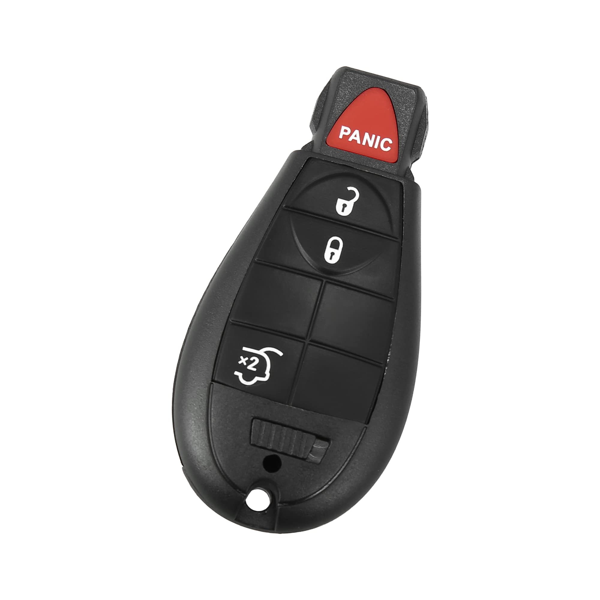ACROPIX Car Key Fob Replacement Keyless Entry Remote 4 Buttons Trunk Open Fit for Jeep Commander with Door Key - Pack of 1 Black