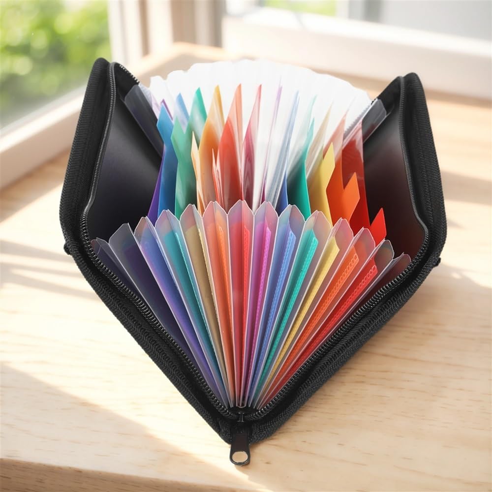 Porte-documents élégant multi-nizer – Pages intérieures en plastique transparent pour reçus et documents Design extensible parfait pour le bureau et la maison