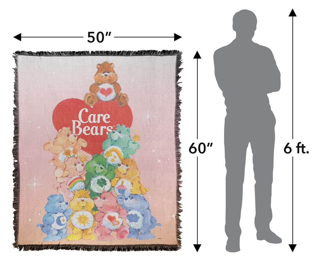 LOGOVISION Care Bears Baby Blanket - 30x40 Inch Lightweight Fleece Throw For Infants, Boys & Girls