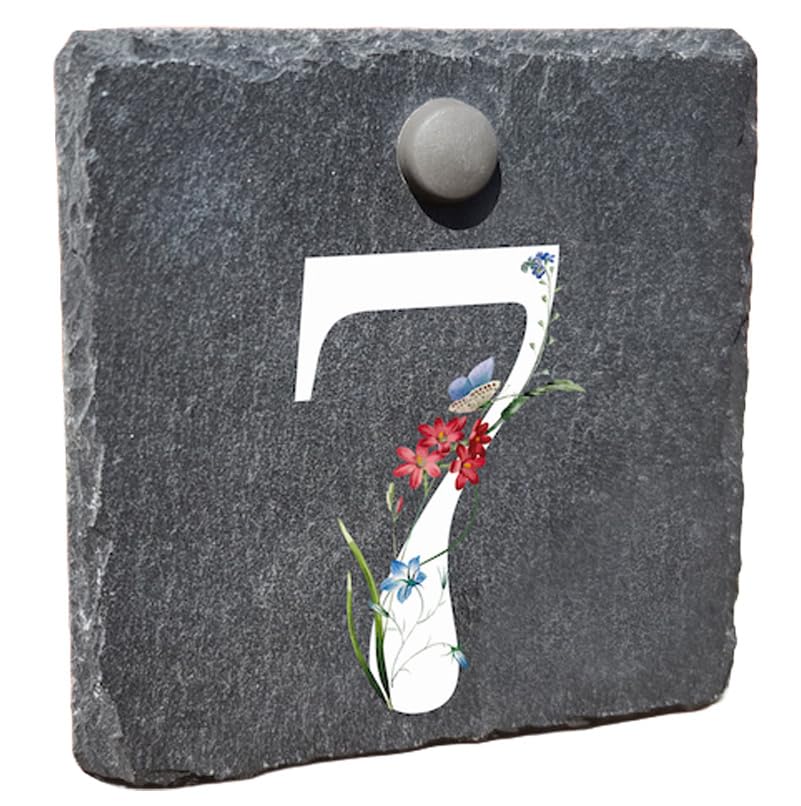 Bespoke Slate House Signs - Handmade Custom Door Number Wall Plaque with Rustic Black Farmhouse Design - Includes Screws & Fixings - Ideal for Home, Office, Gate, Porch - 10 x 10cm