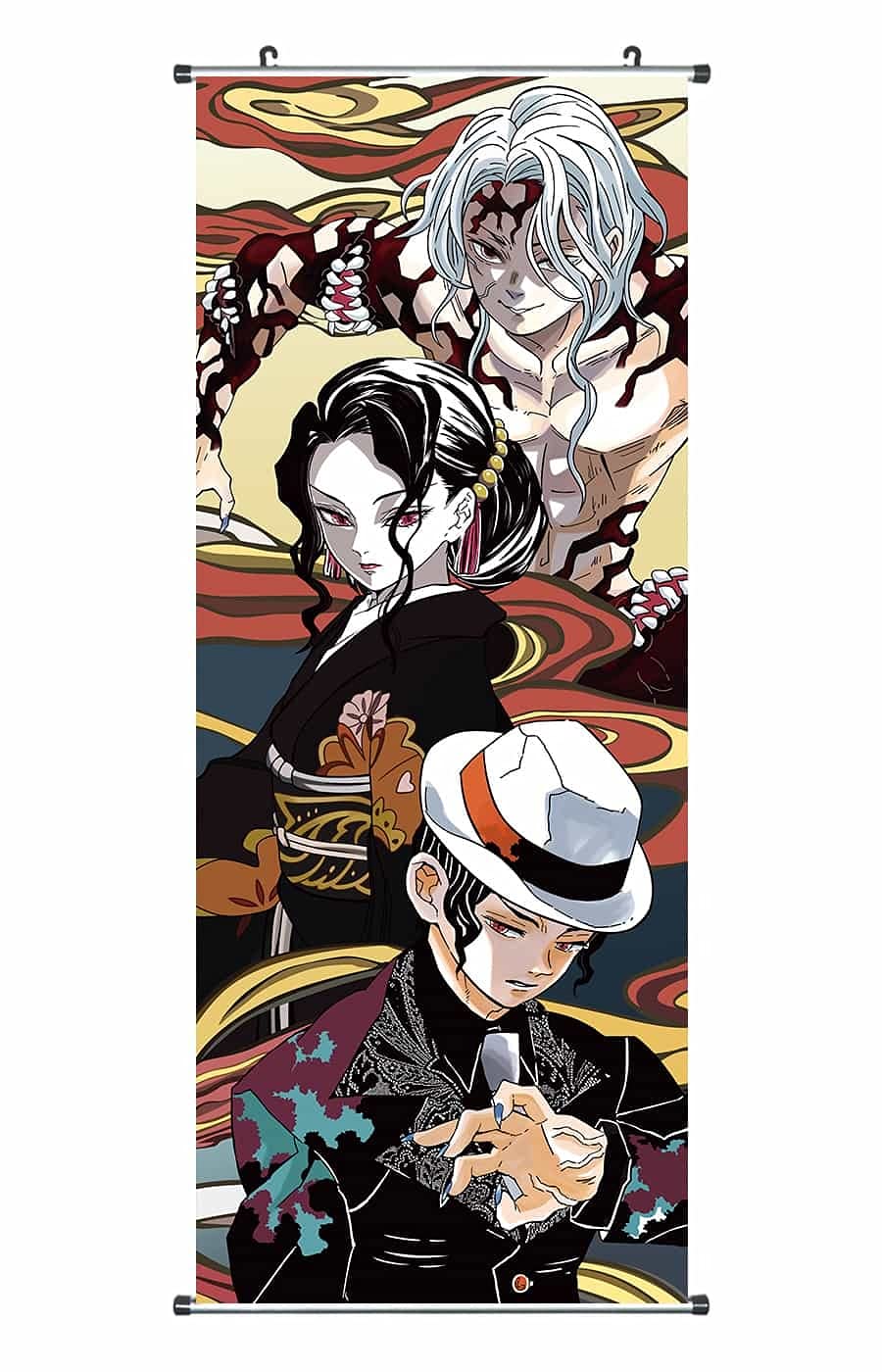 CosplayStudio Kimetsu no Yaiba Scroll Picture | Kakemono Fabric | 100 x 40 cm | Motif: Muzan Kibutsuji