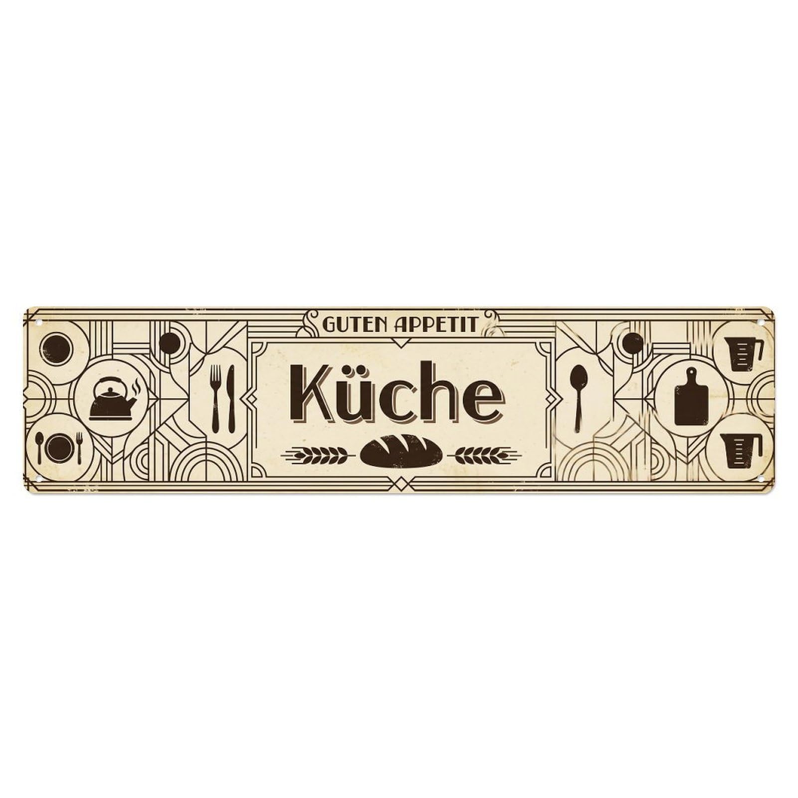 Kitchen Deco Bread Vintage Culinary Space Vintage Metal Tin Sign Wall Decor for Cafe, Club, Garden Metal Poster 4x16Inch