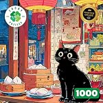 Lucky Puzzles - Bao & Whiskers - 1000 Piece Jigsaw Puzzle for Adults | Whimsical Cat and Dim Sum Artwork | Unique Gift for Puzzle Lovers and Foodies