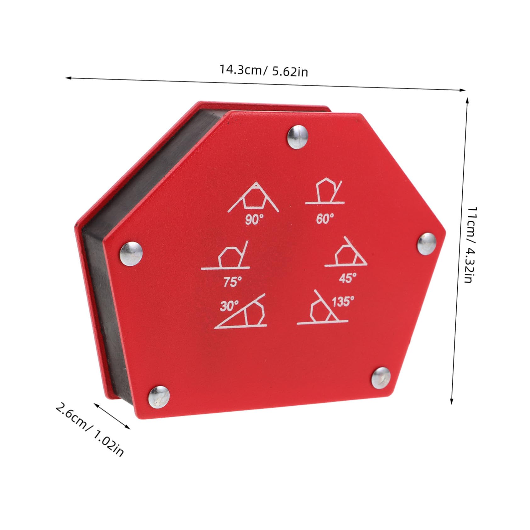 Operitacx 33kg Accesorio De Soldadura Magnética Abrazadera Angular De Soporte Para Soldadura Manual Herramienta De Posicionamiento Multiángulo