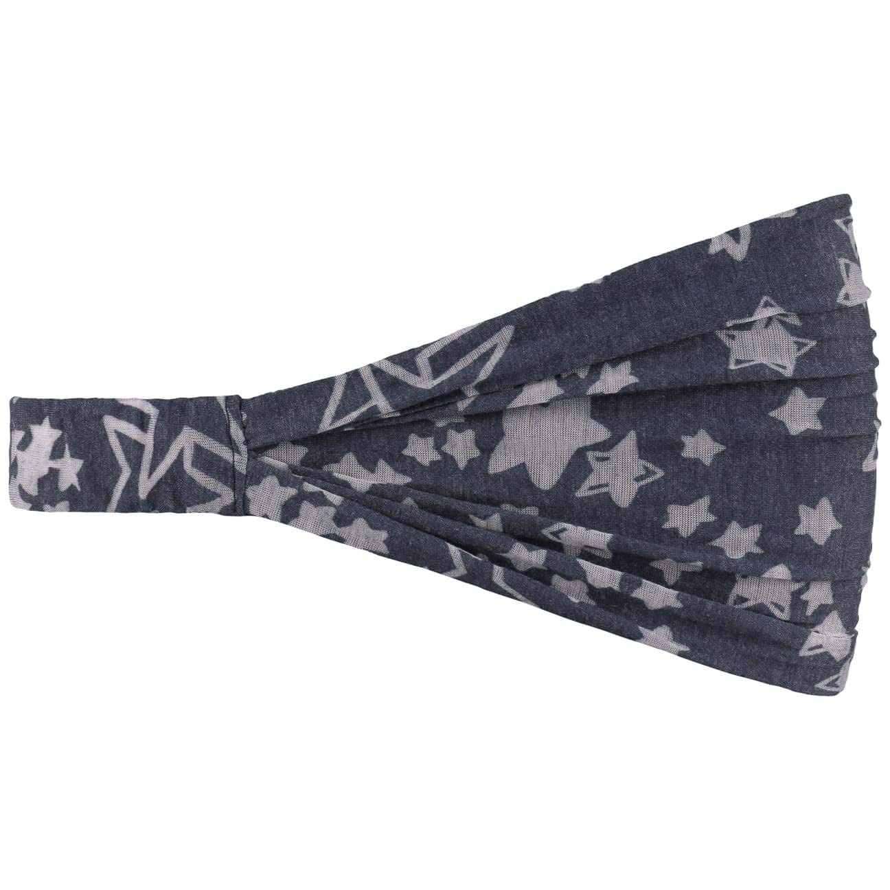 Lipodo 3 in 1 Stars Headband Bandana Stirnband Cotton Polyester Star Print Women Summer Navy One Size