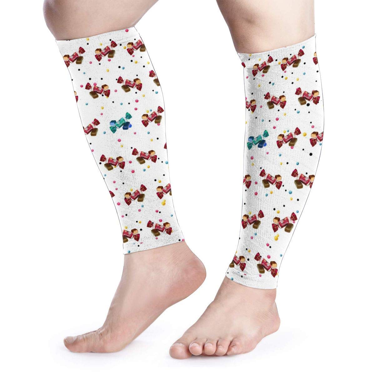 BLongTai Bonbone Bright Calf Compression Sleeve Men Womens Running Leg Sleeve for Shin Splint Muscle Pain Relief (1 Pair)