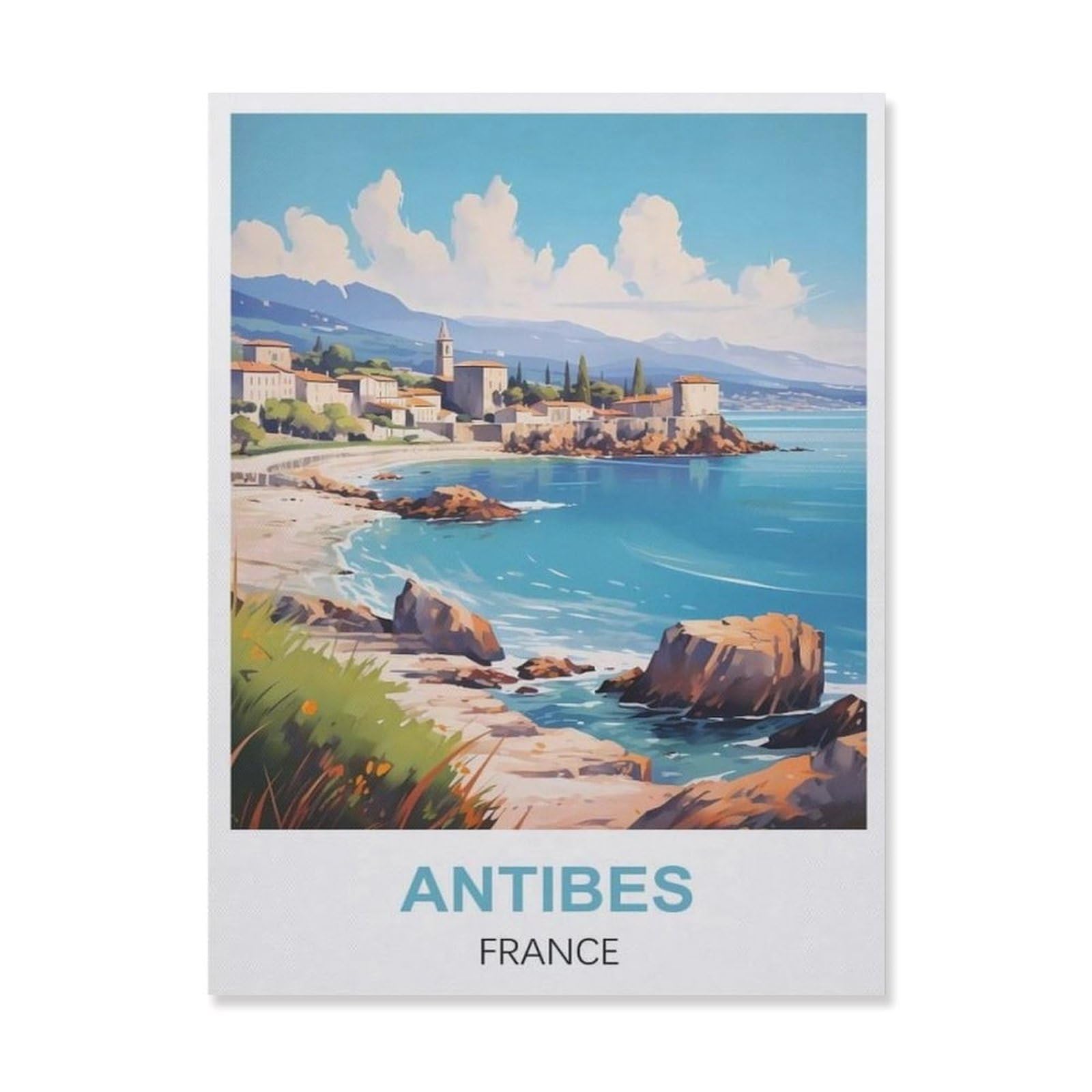 Funny Metal Tin Signs，Antibes France(20x30cm）