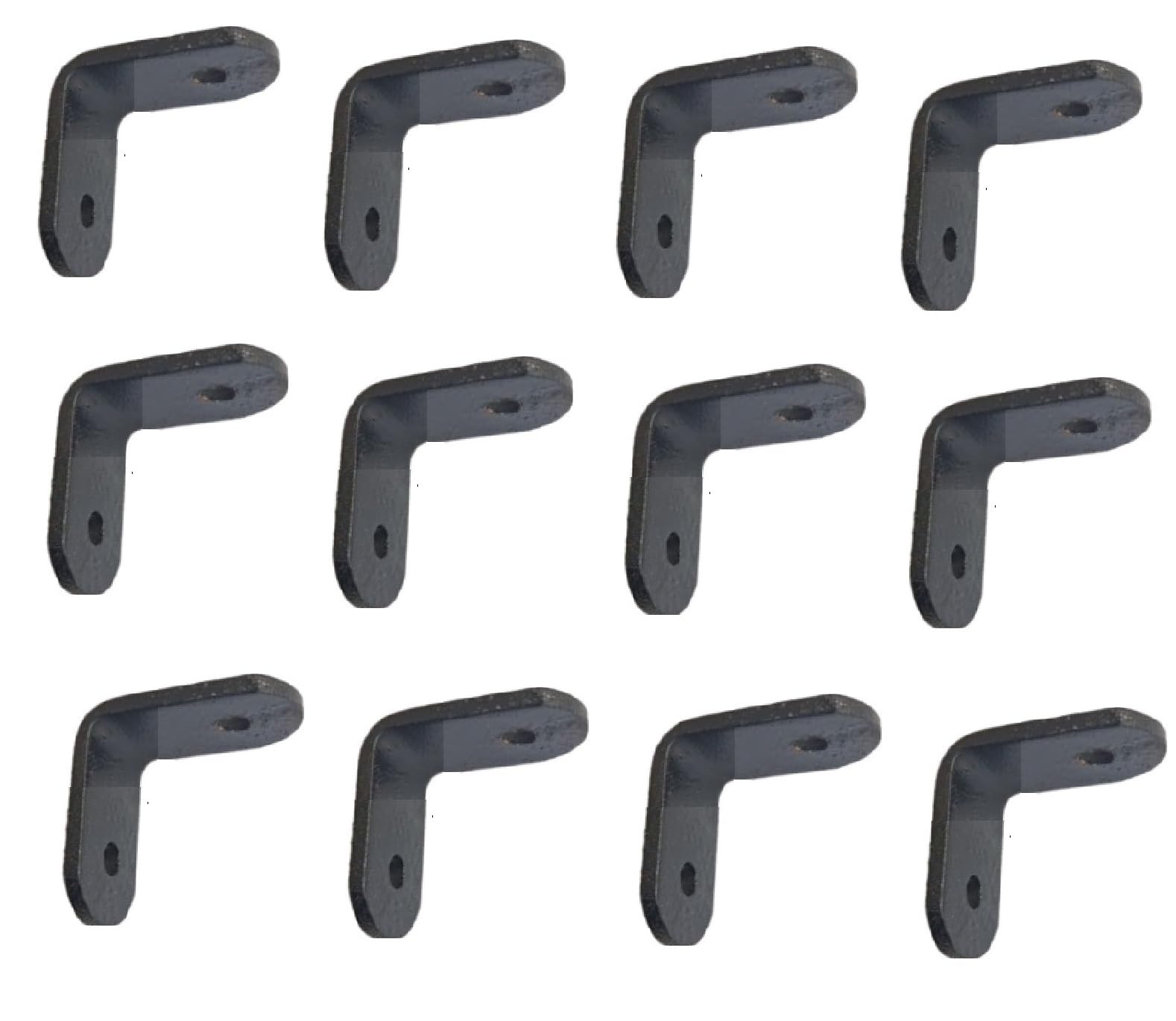 Q1 Beads 12 Pack Metal 1.5 x 1.5 inches Heavy Duty (3 mm) L Brackets Clamp - Right Angle Brace for Wood Furniture & Metal, Includes 24 Screws (1.5 x 1.5 Inches, Black Powder Coated)-image-33