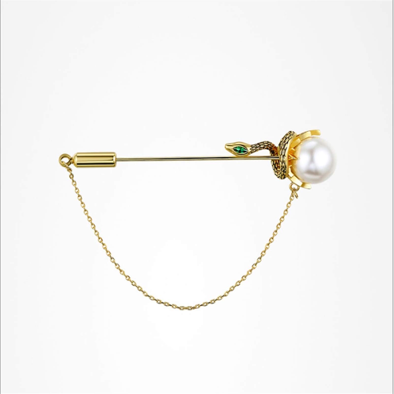 Imitación perla Pin Brooche Hembra Anti-Bare Cuello Hebilla de alta gama Accesorios en V Alfileres