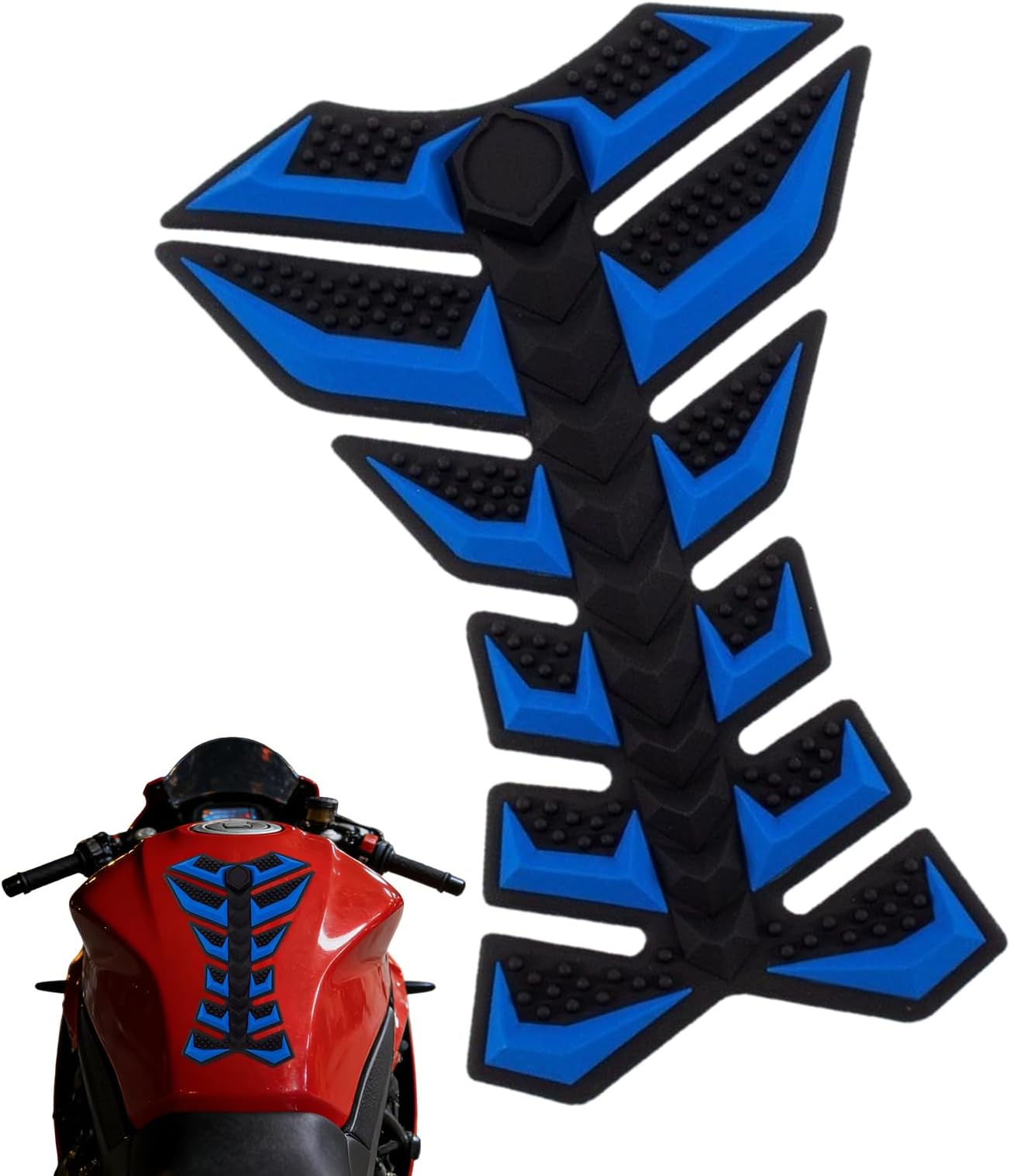 Motorcycle Decals - 3D Fish Bone Design Adhesive - Motorcycle Decorative Stickers | for Adults Street Vehicles Modification Accessories