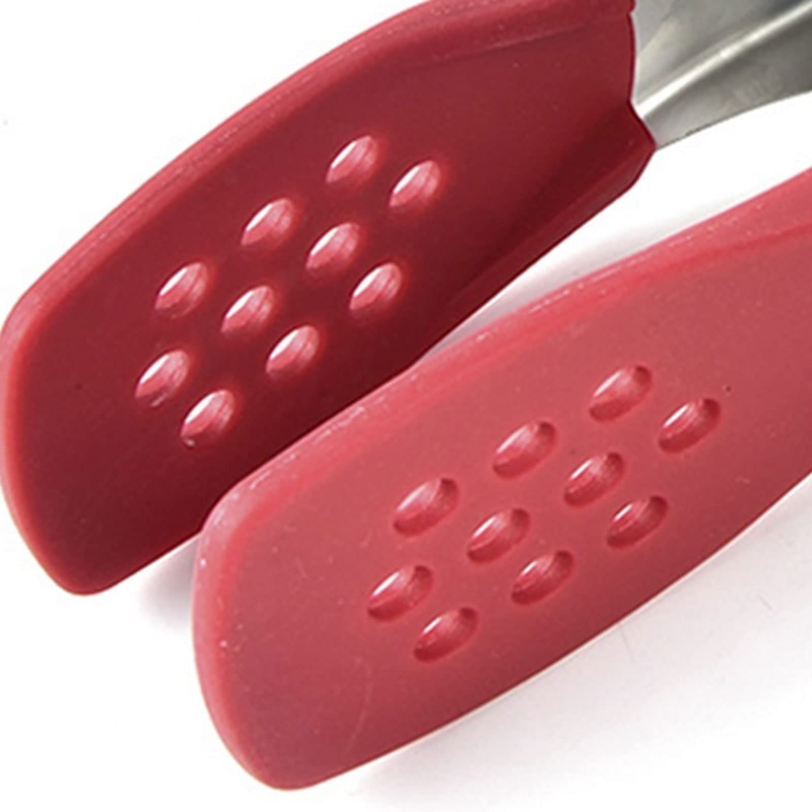 Mini Pinzas Antideslizantes de Silicona for Alimentos, Pinzas de Cocina de Acero Inoxidable, Resistentes al Calor, for Pan, Ensalada, Pinzas for Servir con Bloqueo de Juntas, Herramientas de