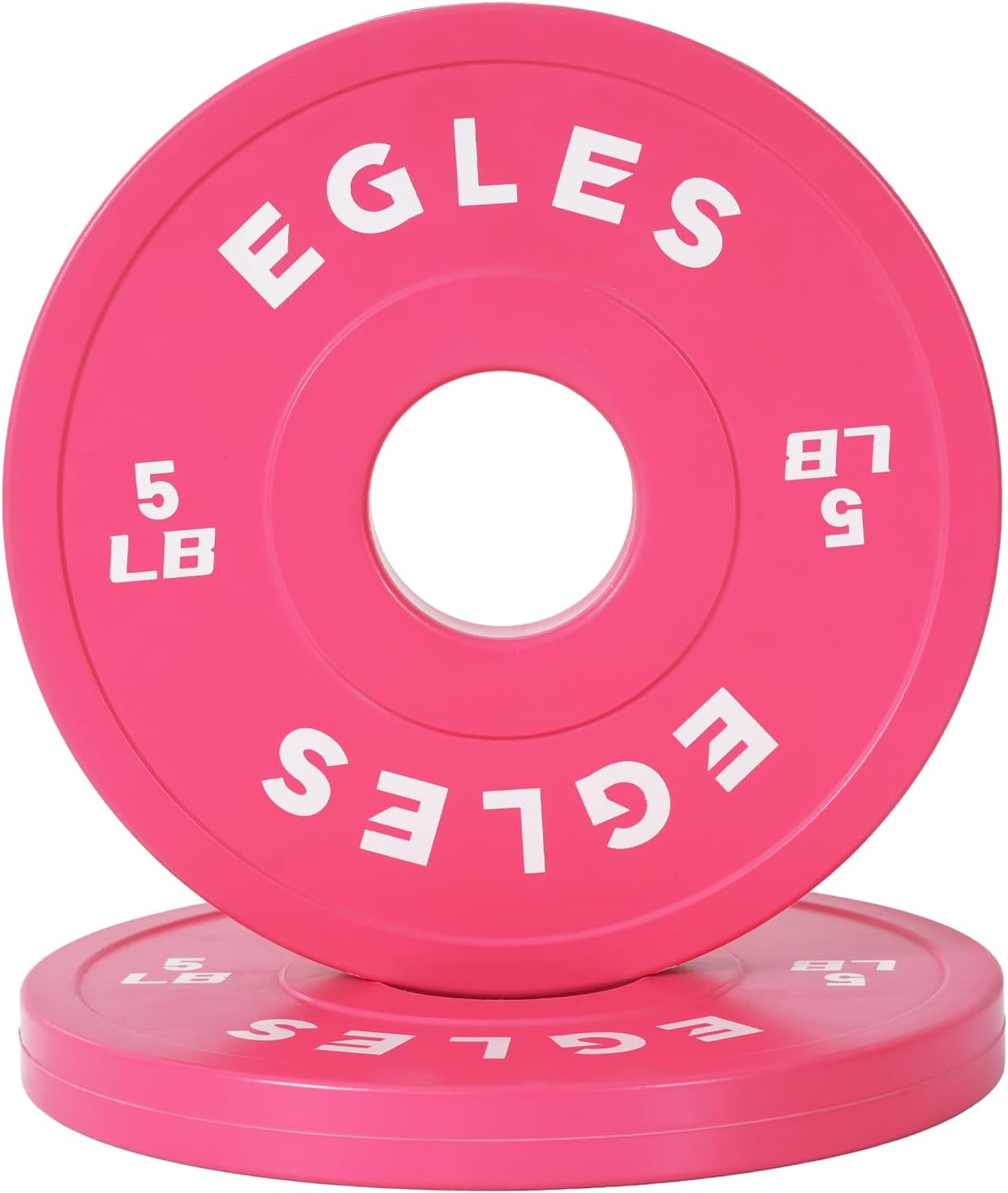 Egles Juego de placas de cambio de 1.25 libras, 2.5 libras, 5 libras, discos de peso recubiertos de goma en pares, discos olímpicos, codificados por