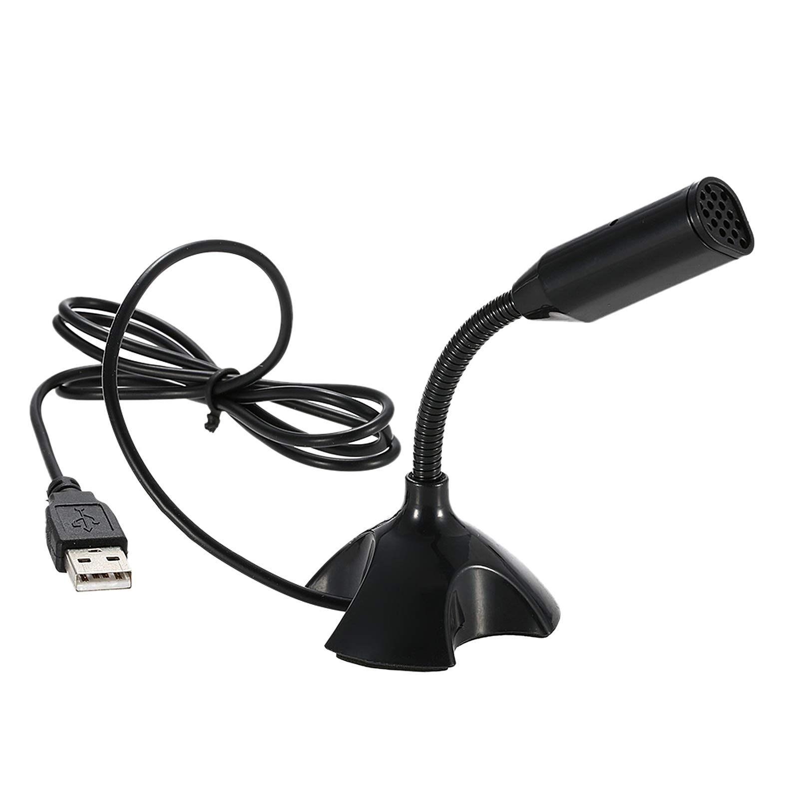 Mikrofon biurkowy USB 360, regulowany mikrofon typu plug-and-play, do rozmów głosowych, kompatybilny z komputerami PC i Mac