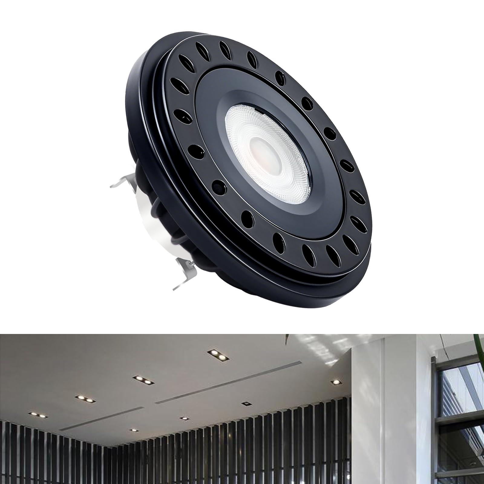 lampadina riflettore LED AR111 G53 Spot 10W 40° luce calda 2700K 12V Tracklight 850lm sostituzione 75W alogena AR111 G53 Downlight applique murale