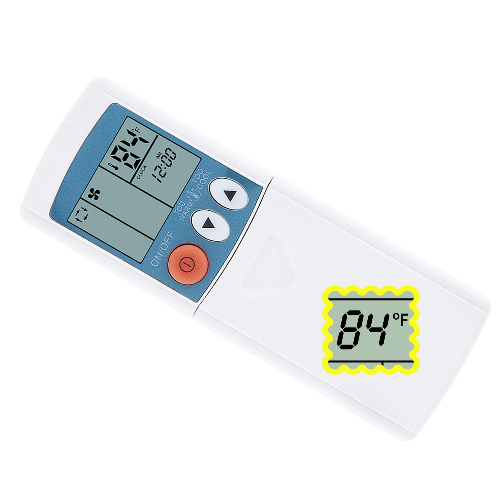 CHOUBENBEN Remote Control Fit for Mitsubishi Sez-Kd25val Sez-Kd60val Sez-Kd35val Sez-Kd50val Ms-A26wv Ms-A24wv Ms-A30wv Air Conditioner Display in Fahrenheit