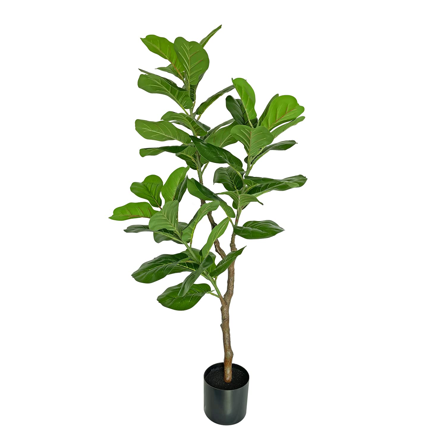 BESAMENATURE Artificial Fiddle Leaf Fig Tree, Faux Plant for Home Office Decoration, 48" Tall