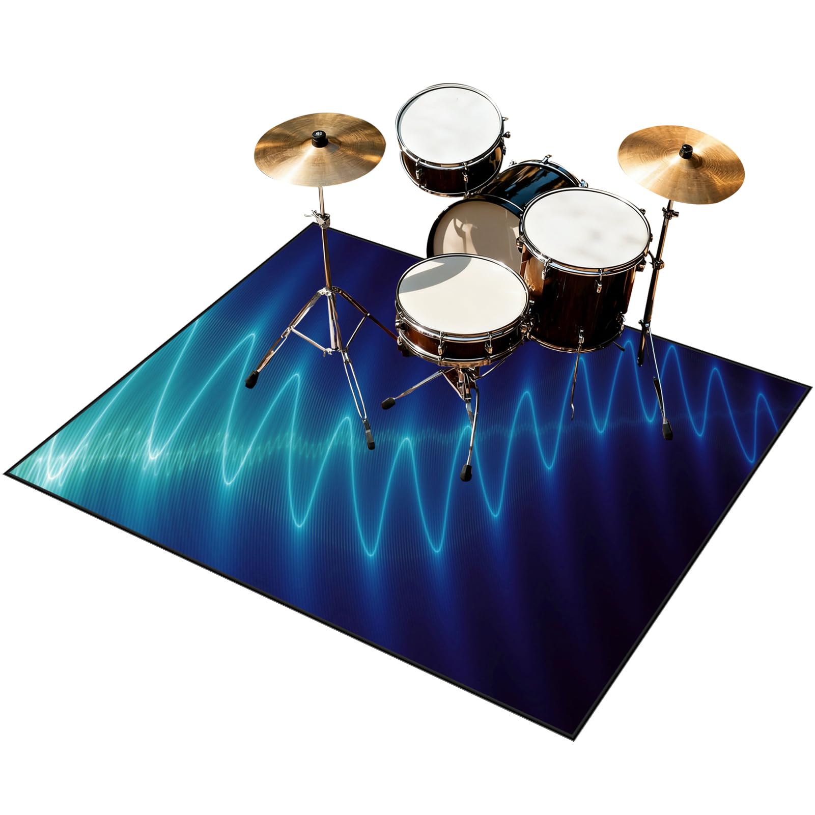 230 x 200 cm Tappeto Batteria Elettronica, Tappeto a Tamburo Insonorizzato, Tappeto Professionale per Batteria e Strumenti a Percussione, Tappeti Antiscivolo Batteria per Tamburo Rullante Acustica