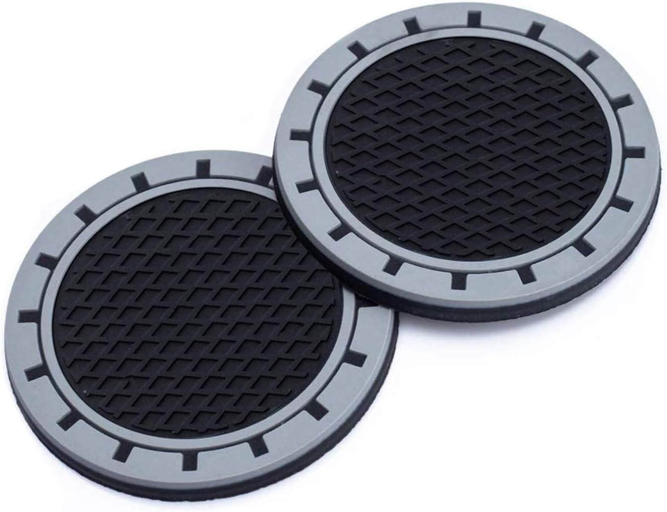 LAWMM for Jaguar Car Cup Holder Coaster,Cup Holder Insert Coaster for Jaguar XE XEL XF XFL XJ F-PACE F-Type Series,Anti Slip Car Cup Coaster Car Accessories,Black