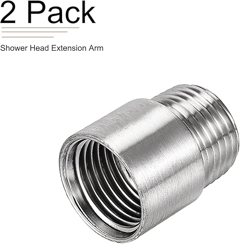Miniatura 6 de Accesorios de tubo de extensión de cabezal de ducha de 1.18 x 0.94 pulgadas (largo x profundidad), paquete de 2, bueno para baño, extensión de brazo