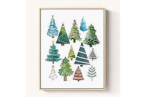 Christmas Tree Art Print: Festive Watercolor Decor for Your Holiday Season