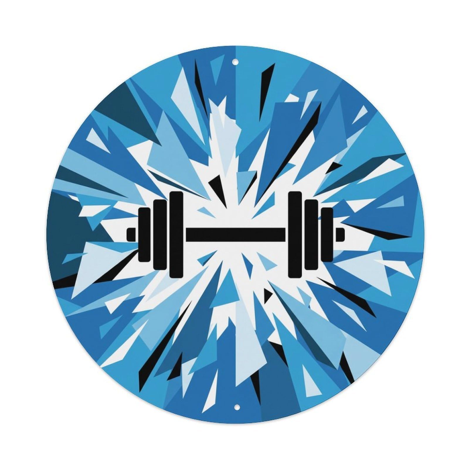 Fyrn Style Metal Tin Sign Gym Fitness Workout Motivation Exercise Barbell Plates