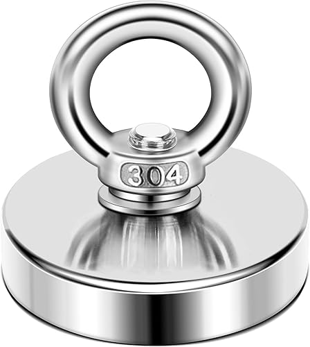 DIYMAG Imanes de pesca de neodimio fuertes, imán de tierras raras de 200 libras (200.6 lbs) con agujero avellanado diámetro de 1.73 pulgadas (1.732