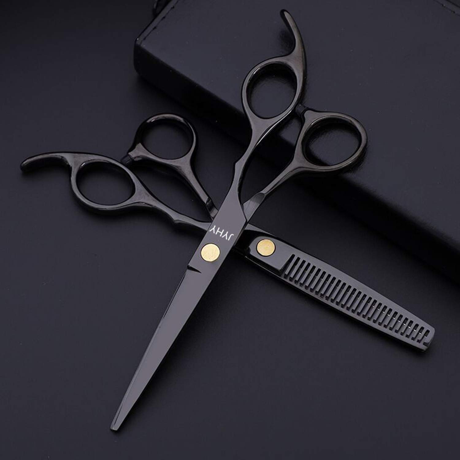 JINSHOW Profi-Friseurscheren-Set – 12-teiliges Set Mit Effilierschere, Kämmen, Umhang Und Zubehör Für Damen, Herren & Kinder