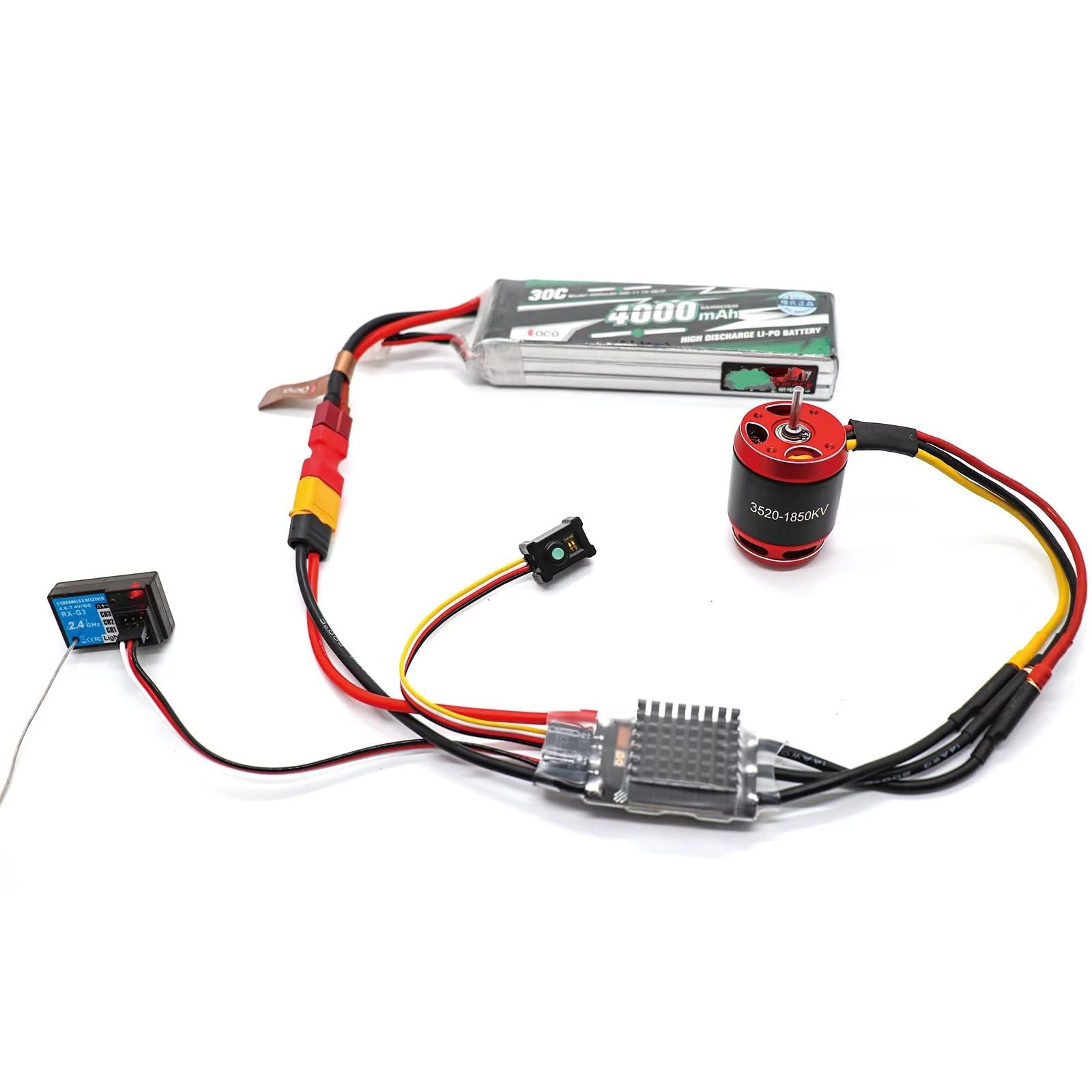 Per Axial Per Traxxas Per SCX10 Per TRX-4 Per TRX-6 ESC Per Auto RC Sistema Di Alimentazione ESC Per Cingolati RC AM32 Motore Brushless Per Combo RM-S20 80A Regolatore Velocità Rc(AM32 ESC)