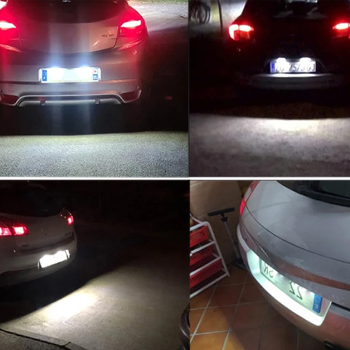 Światła LED Tylne do Tablicy Rejestracyjnej Bez Błędów Compatible for Renault Clio Laguna 2 Megane 3 Twingo Master Vel Satis Wind Trafic Twizy Wodoszczelne Białe 6000K 2 Sztuki