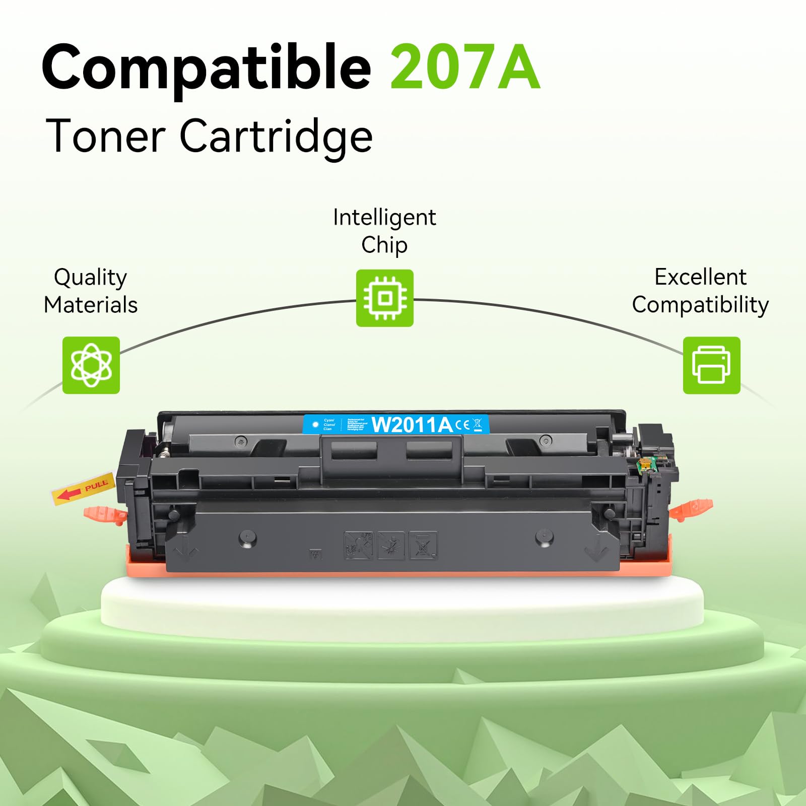 ONLYU Pack 4 Cartouches de Toner pour HP 207X HP 207A avec Puce HP