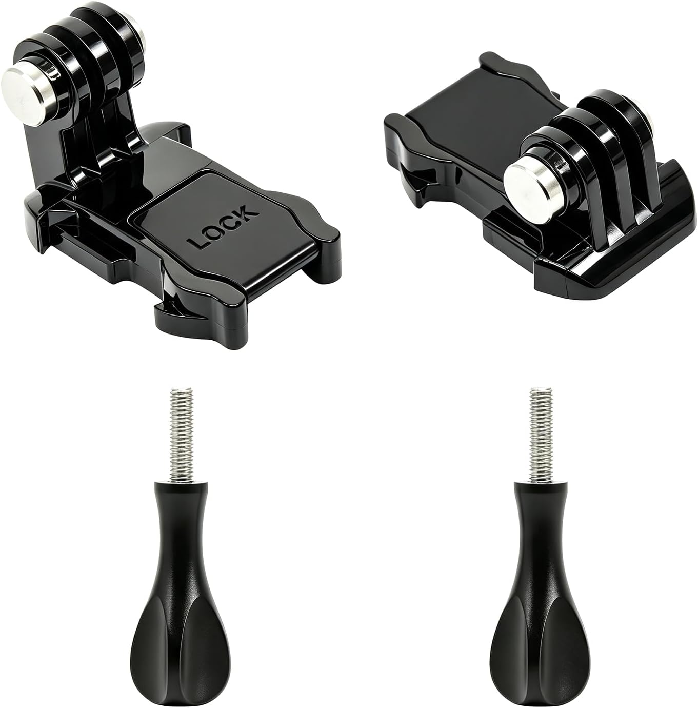 Quick Release Buckle Clip ＆ Vertical Surface J Hook Mount for Action Camera