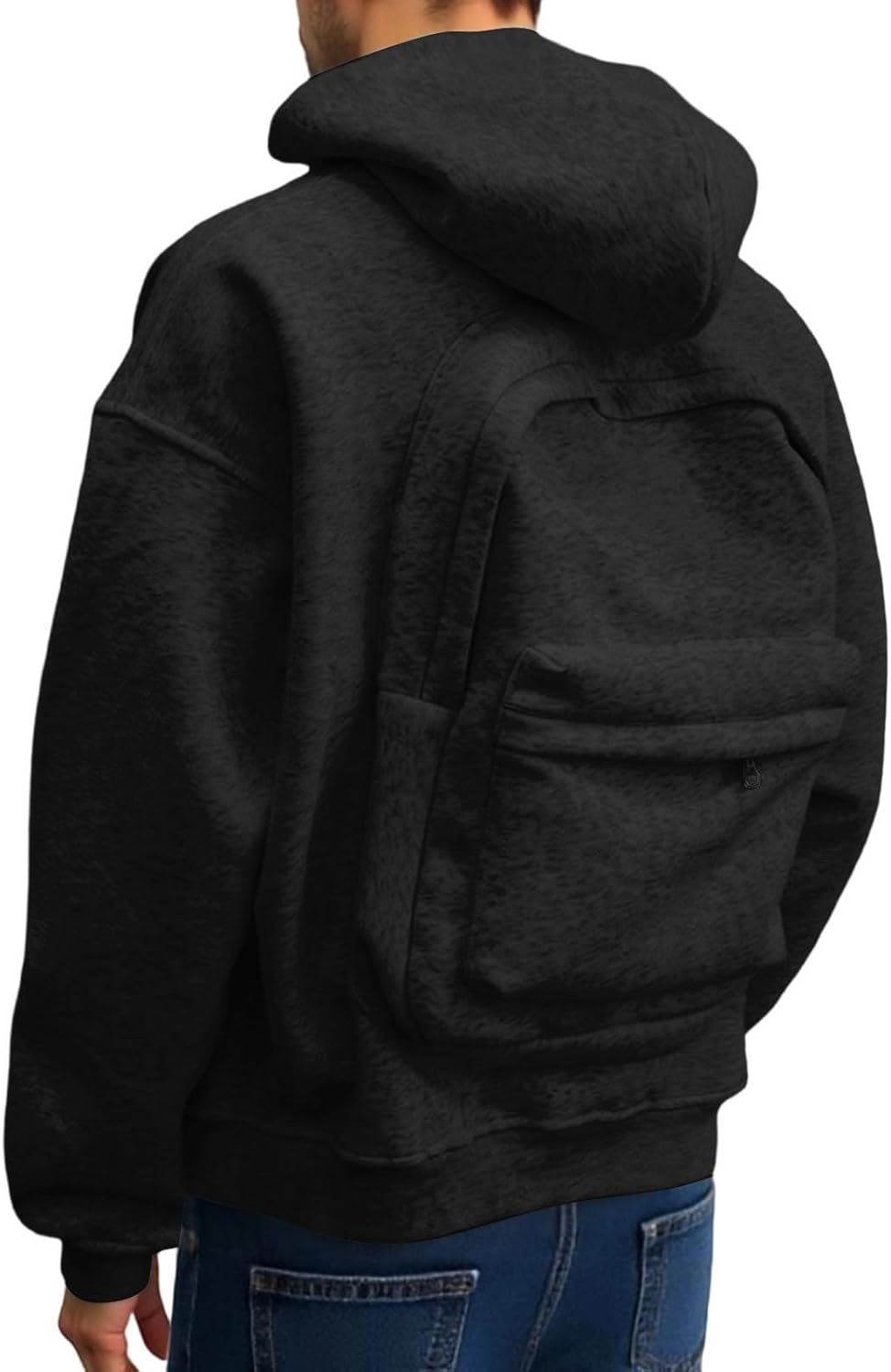 Creative Travel Hoodie with Backpack, Lightweight Zipper Backpack Sweatshirt Pullover Outfits for Women Men - Image 6