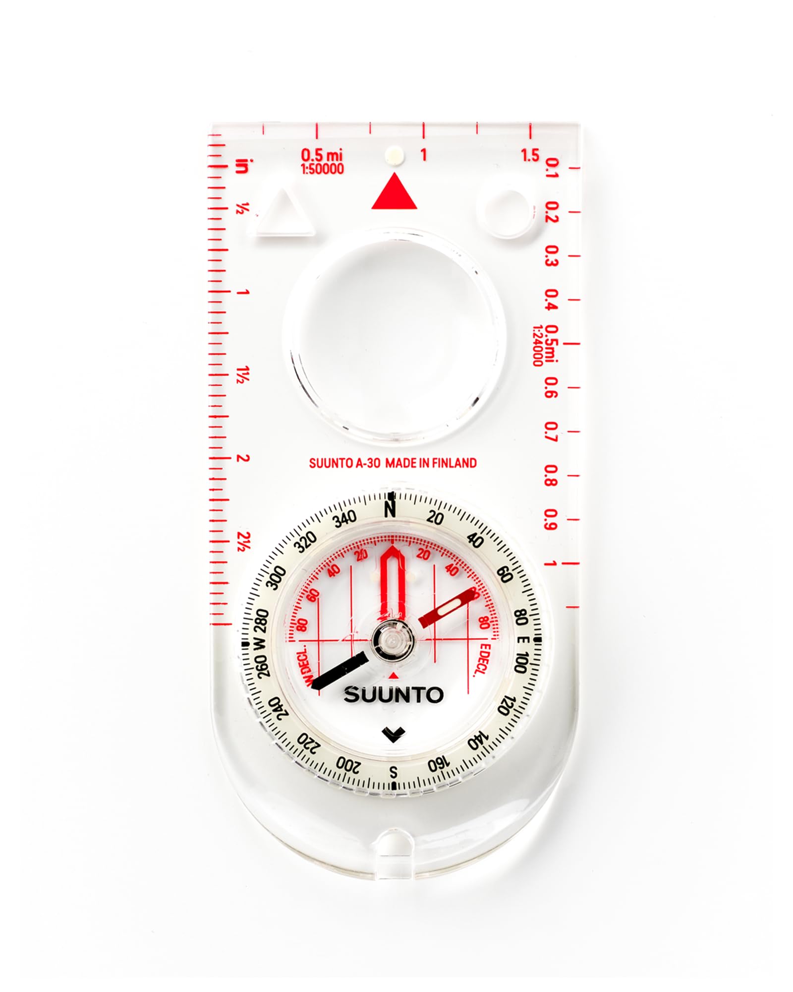 SUUNTO A-30 Bussola Navigazione Professionale, Indicazioni luminescenti, Compass Multifunzione con Laccetto, Correzione Declinazione Regolabile, Impermeabile, Campeggio Escursioni e all’orienteering