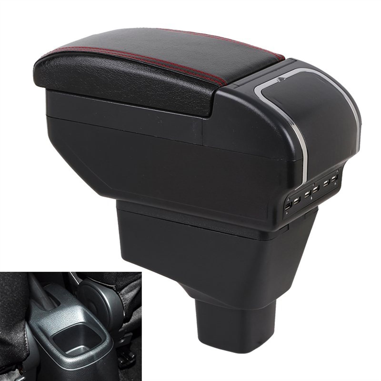 Auto Console Centrale Bracciolo per Suzuki per SX4 Scatola Bracciolo Centrale Scatola Portaoggetti Contenuto Negozio Accessori Auto A Doppio Strato USB